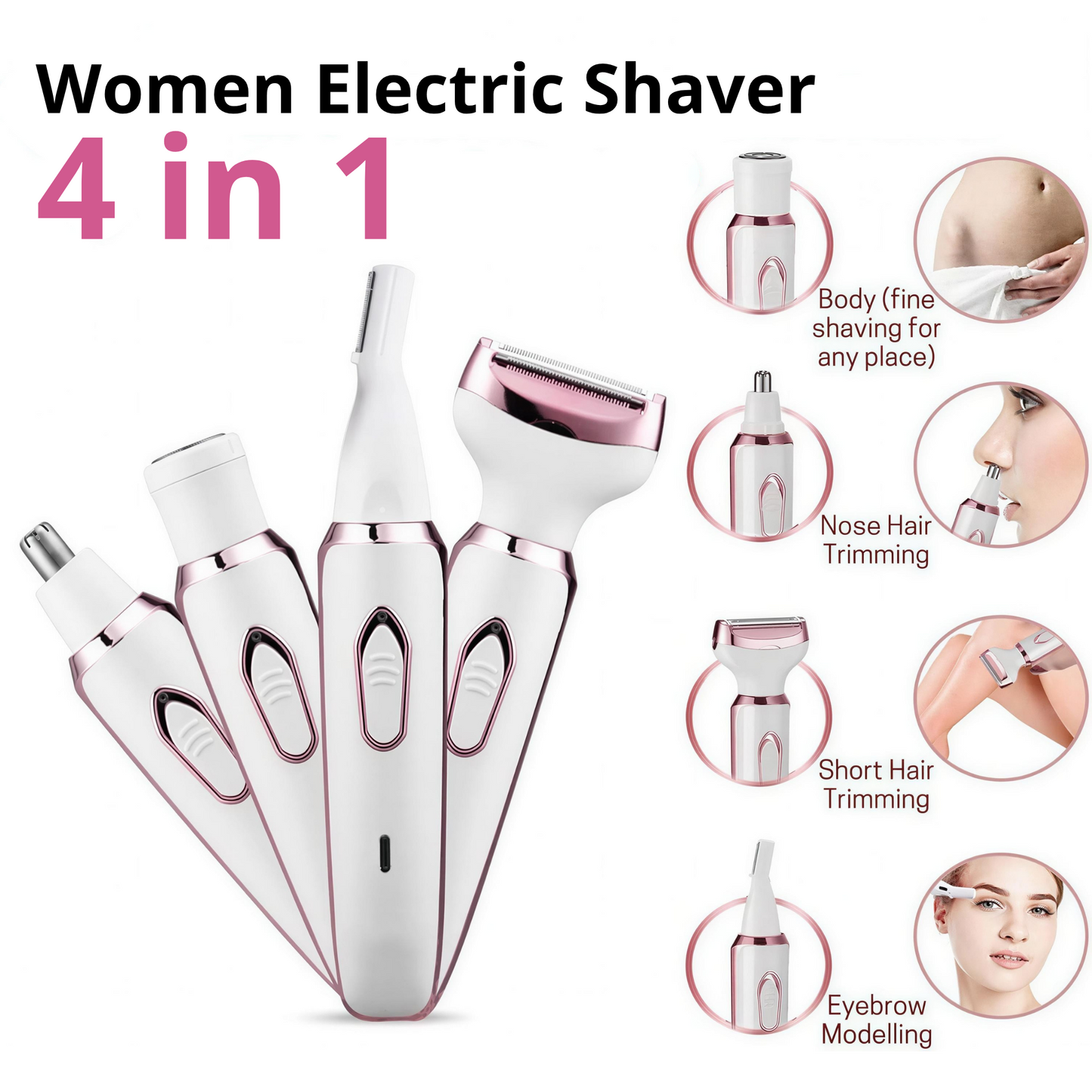 Electric Razor 4 in 1 Waterproof