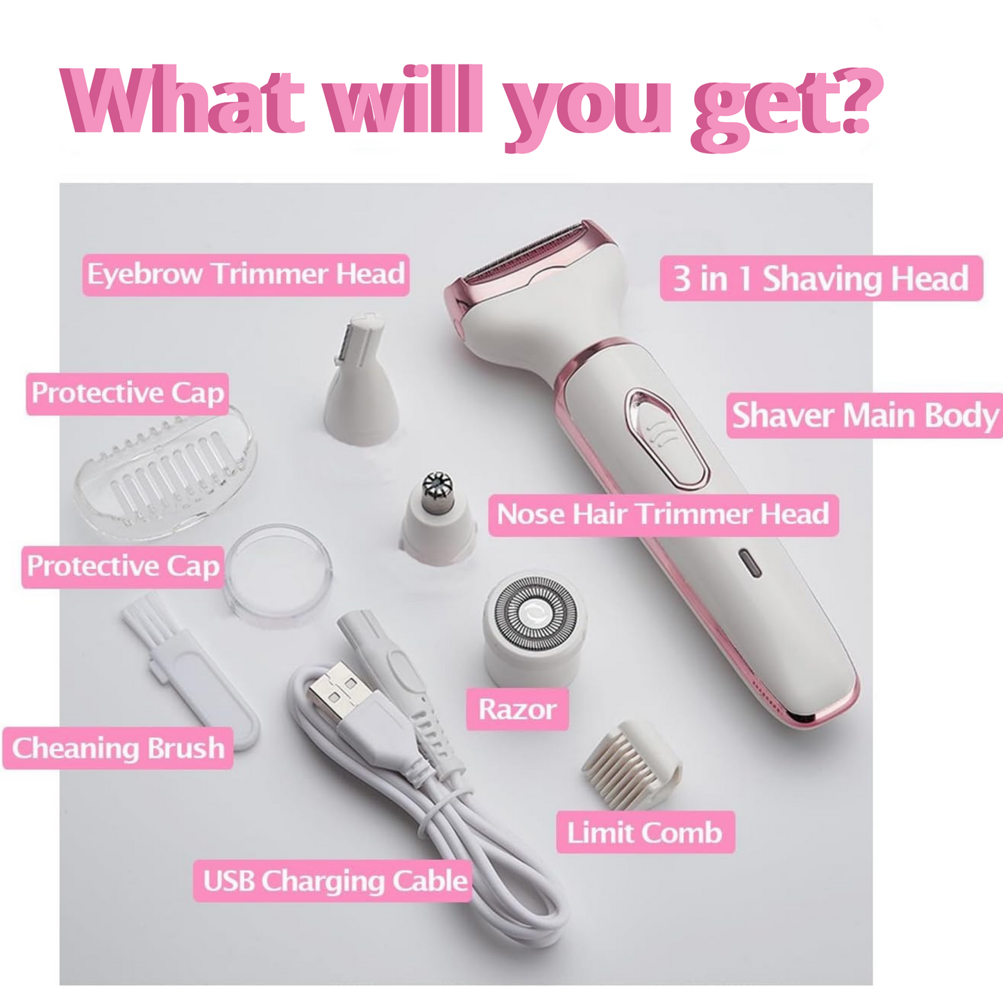 Electric Razor 4 in 1 Waterproof